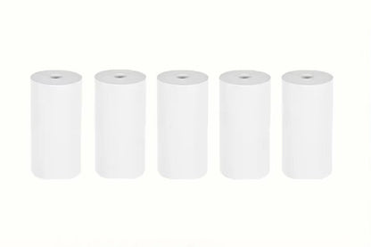 Mini Pocket Printer 5 Rolls of Self-Adhesive Paper Portable Thermal Printer for Printer Suitable for Home Office Study and Work